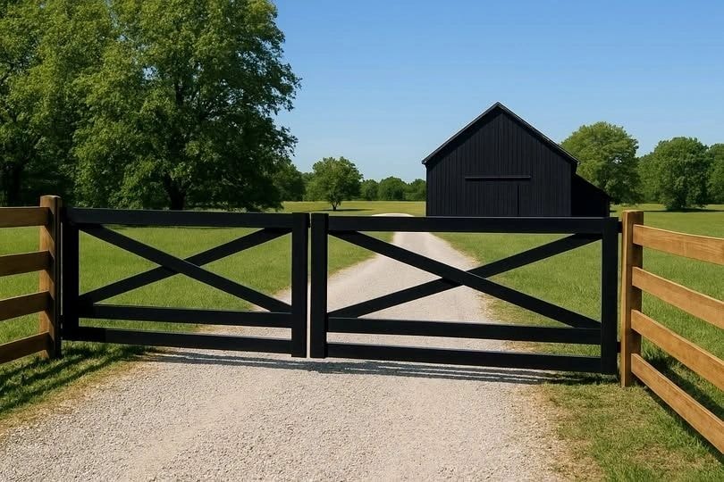Custom steel gate fabrication